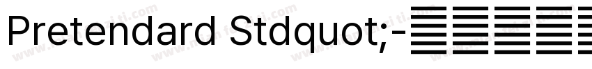 Pretendard Stdquot;字体转换
